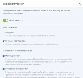 Zero-day exploit prevention to cover unknown vulnerabilities
