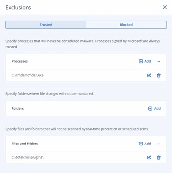 Global and local whitelists for aggressive scans with zero falso positives