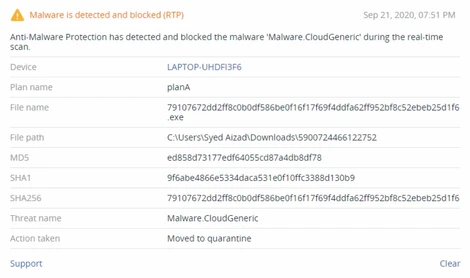 Acronis Cloud Brain: fast signature-based cloud detection