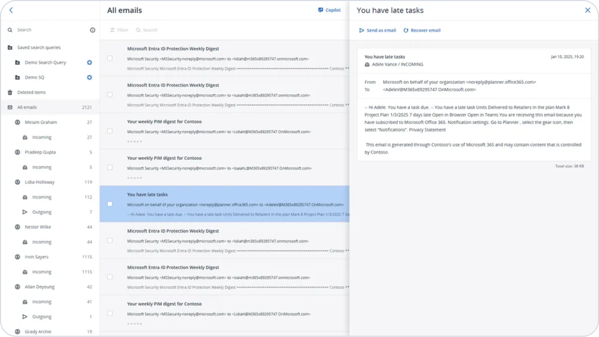 Acronis Email Archiving for Microsoft 365