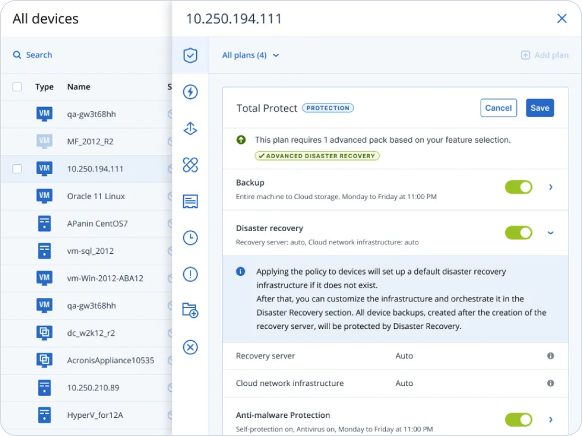 Configuração em três cliques
