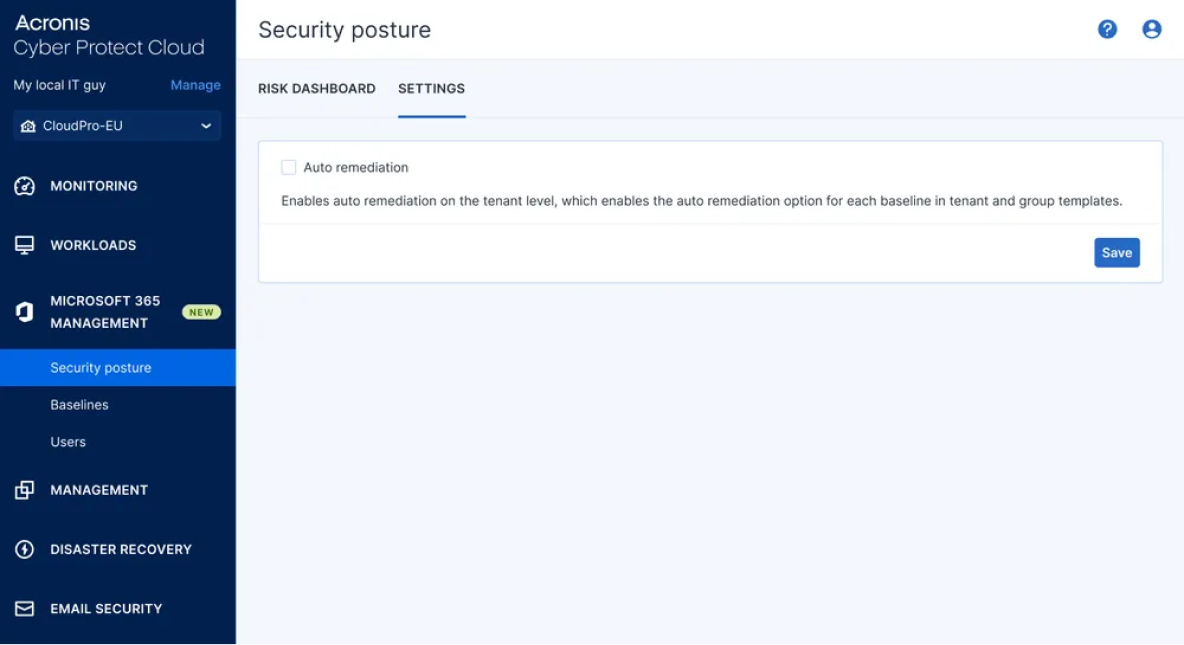 Habilitando a auto-remediação