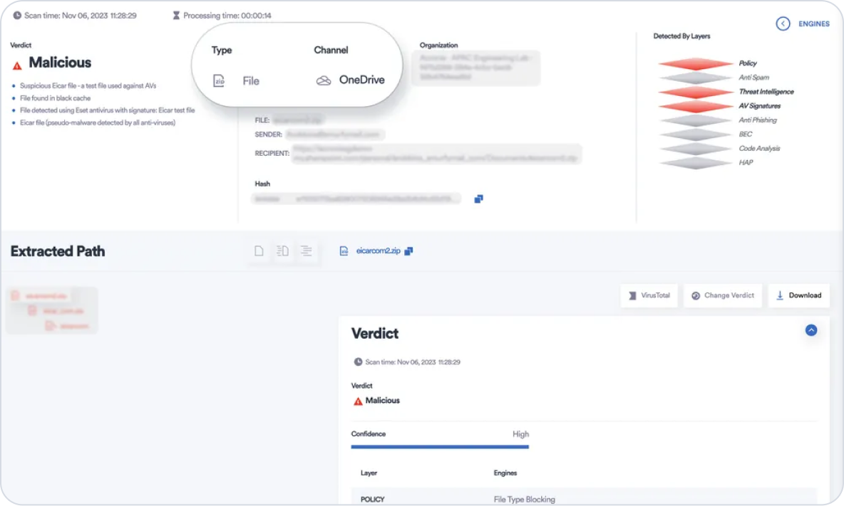 Proteção completa do Microsoft 365 com o Advanced Email Security